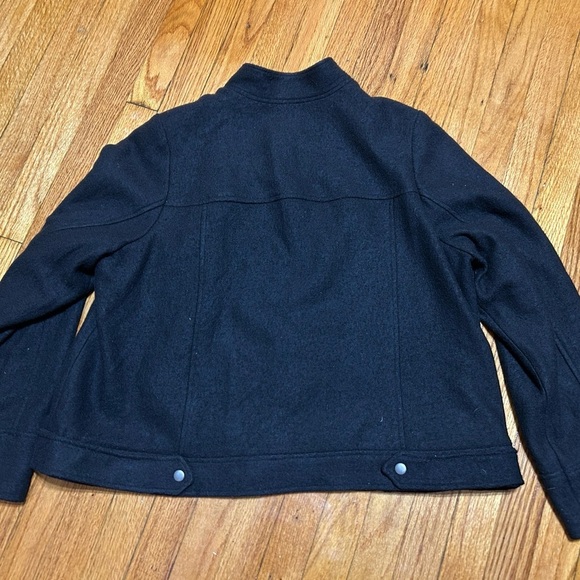 Relativity Black Jacket Coat Top Zip Front Lined Women's Size 20W Wool Blend - Picture 8 of 10